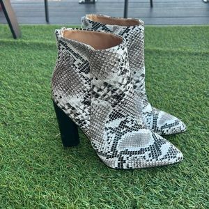 Charlotte Russe Faux Snakeskin Bootie